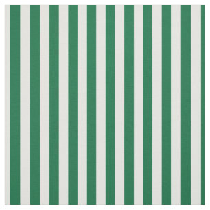 Minimalist Green and White Stripes Fabric