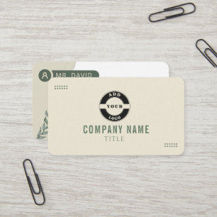 Minimalist Green Botanical Business Card