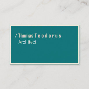     Minimalist Green Business Card with Bold Typog