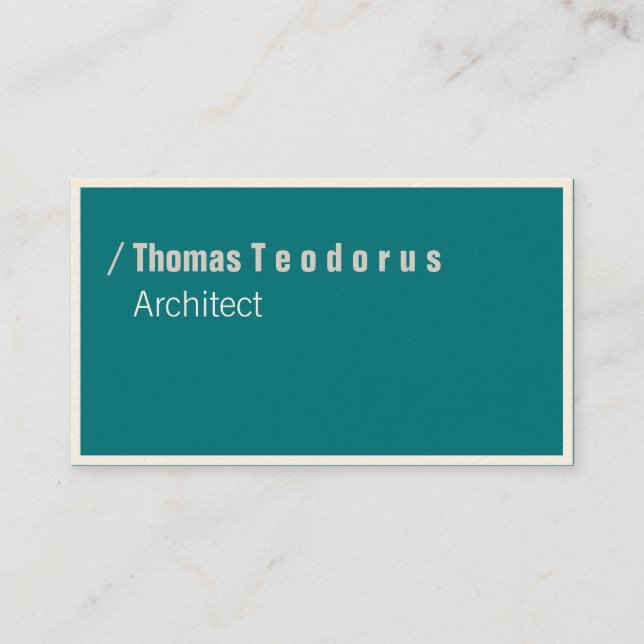     Minimalist Green Business Card with Bold Typog (Front)