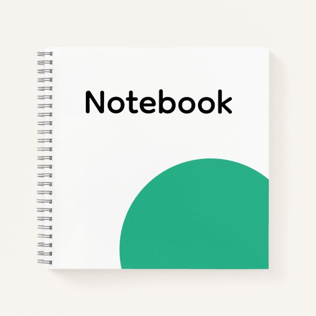 Minimalist Green Circle Notebook  (Front)