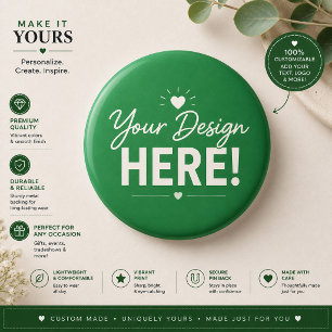 Minimalist Green Custom Gift Button
