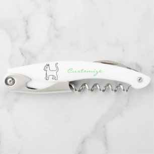 Minimalist Green-eye Cat Thunder_Cove Corkscrew