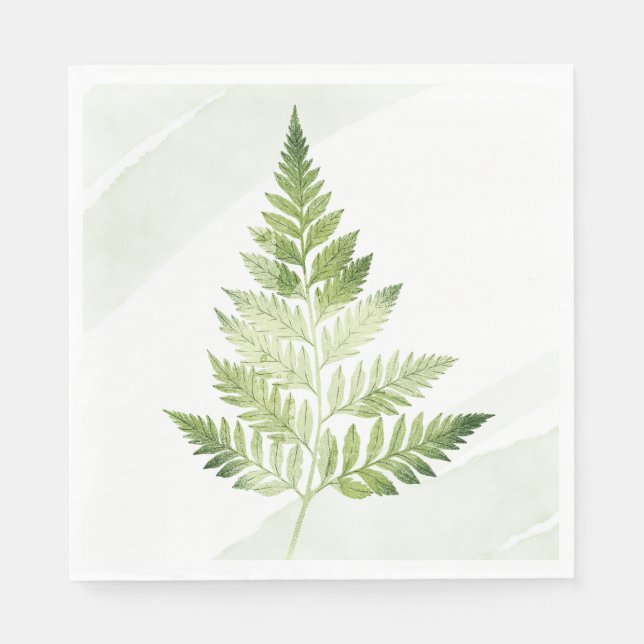 Minimalist Green Fern  Napkin (Front)