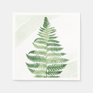 Minimalist Green Fern Napkin