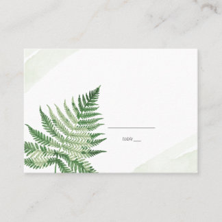 Minimalist Green Fern Place Card
