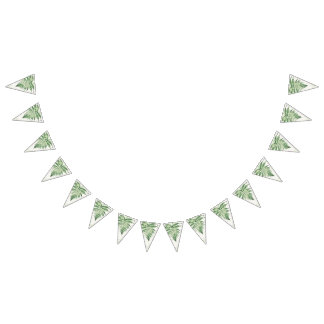 Minimalist Green Fern Wedding Decoration Bunting