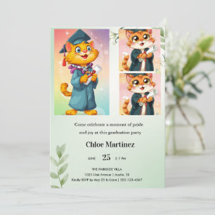 Minimalist Green Floral Classy Invite