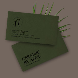Minimalist Green Logo Business Card