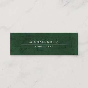 Minimalist Green Mini Business Card