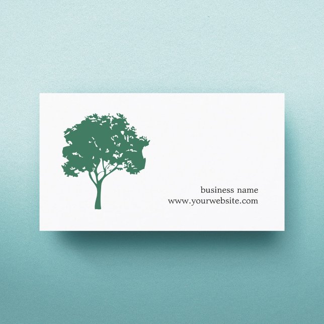Minimalist Green Tree Landscaping Business Card (Creator Uploaded)