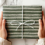 Minimalist Green Tribal Stripe Wrapping Paper<br><div class="desc">Wrap your gifts in modern elegance with this minimalist tribal-inspired wrapping paper. Featuring hand-drawn horizontal stripes and geometric dot accents in beige and dark green,  this design brings a bold yet timeless touch to any occasion. Perfect for birthdays,  holidays,  weddings,  or everyday gift-giving with a stylish twist.</div>