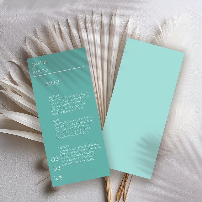 Minimalist Green Wedding Menu (Creator Uploaded)