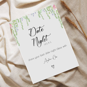 Minimalist Greenery Date Night Ideas Sign