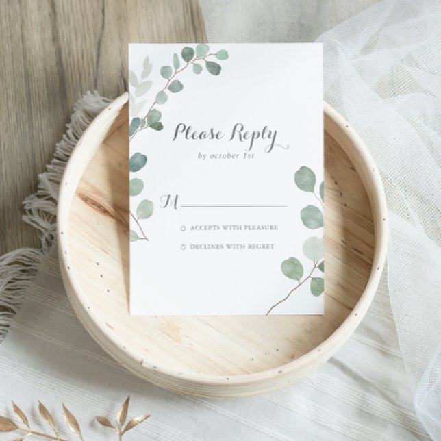  Minimalist Greenery Eucalyptus RSVP (Creator Uploaded)