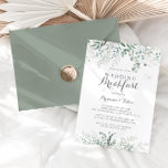 Minimalist Greenery Eucalyptus Wedding Breakfast Invitation<br><div class="desc">This minimalist greenery eucalyptus wedding breakfast invitation is perfect for a rustic event. The design features watercolor elegant green eucalyptus leaves.</div>