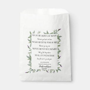 Minimalist Greenery Frame Irish Blessing Favour Bags