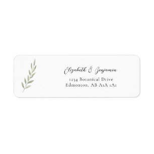 Minimalist Greenery Wedding Elegant Botanical