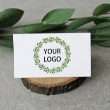 Minimalist Greenery Wreath Logo Winter Theme 