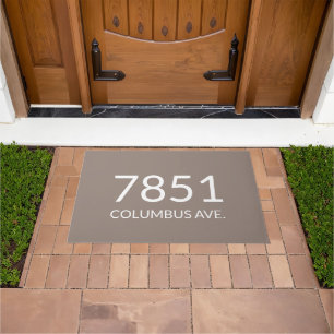 Minimalist greige beige and white elegant doormat