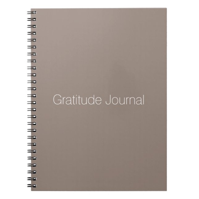 Minimalist greige beige custom gratitude journal (Front)