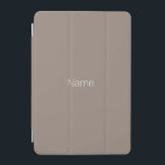 Minimalist greige beige custom name monogram iPad mini cover<br><div class="desc">Elegant minimalist modern greige beige custom name monogram iPad mini Cover</div>