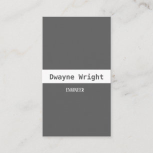 Minimalist grey and white business card