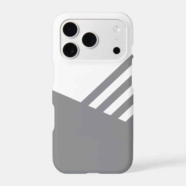 Minimalist Grey and White  Phone Case (Back)
