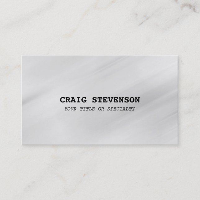 Minimalist Grey Background Charming Business Card (Front)