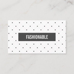 Minimalist /Grey Bar / Plush Pattern Business Card