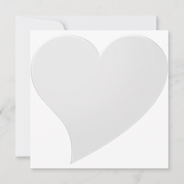 Minimalist grey big heart Modern elegant cute (Front)