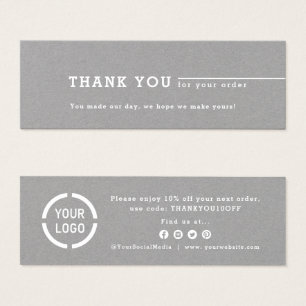 Minimalist grey business logo thank you insert