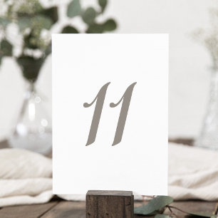 Minimalist Grey Colour Table Number 11
