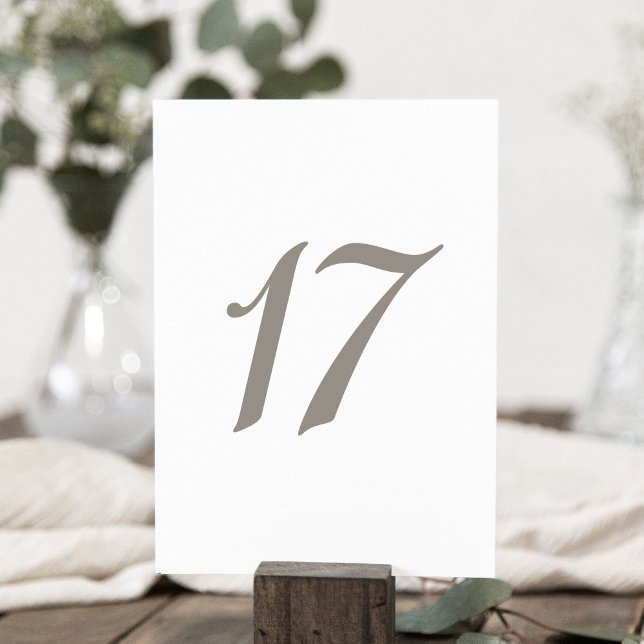 Minimalist Grey Colour Table Number 17 (Creator Uploaded)