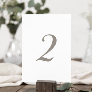 Minimalist Grey Colour Table Number 2