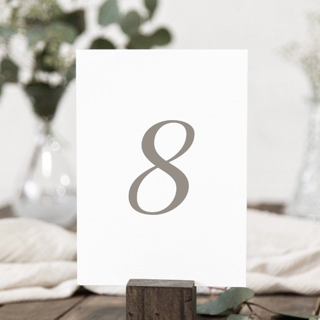 Minimalist Grey Colour Table Number 8 (Creator Uploaded)