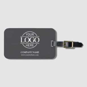 Minimalist Grey Corporate Company Business Logo Luggage Tag