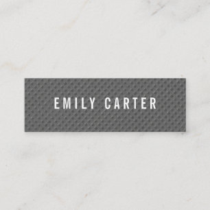 Minimalist Grey Pattern Mini Business Card