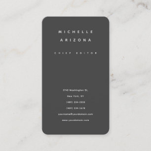 Minimalist Grey Professional Modern Business Card