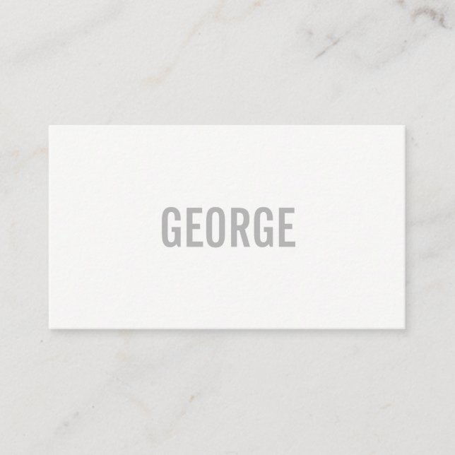 Minimalist / Grey Text Business Card (Front)