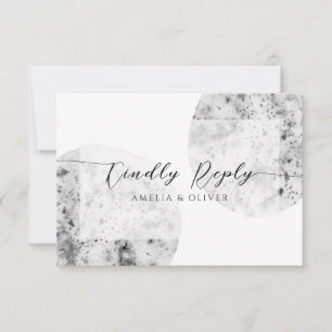 Minimalist grey   Wedding RSVP Card