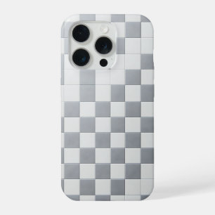 Minimalist Grey &White Chequered Phone Case Modern