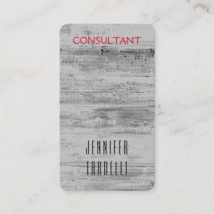 Minimalist Grey Wood Background Elegant Plain Business Card