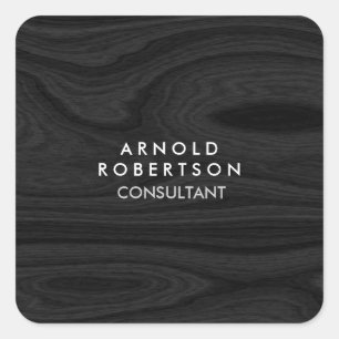 Minimalist Grey Wood Floor Design Modern Elegant Square Sticker