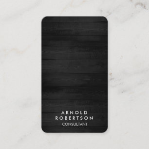 Minimalist Grey Wood Modern Stylish Elegant Business Card
