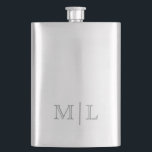 Minimalist Groomsman Gift Monogrammed Hip Flask<br><div class="desc">Minimalist Groomsman Gift Monogrammed Flask. Customized with their initials.</div>