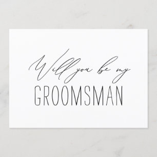 Minimalist Groomsman Wedding Proposal Card
