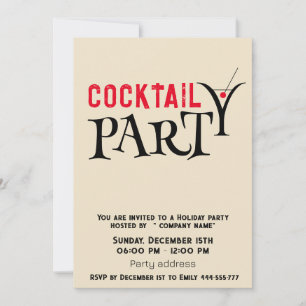 Minimalist grundge cocktail party corporate  invitation