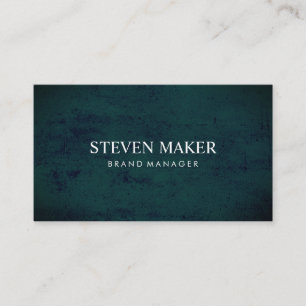 Minimalist Grunge Blue Green Business Card