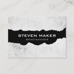 Minimalist Grunge Grey Business Card